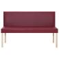 Preview: Sitzbank 139,5 cm Weinrot Kunstleder
