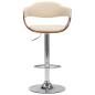 Preview: Barhocker 2 Stk. Creme Bugholz und Kunstleder