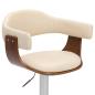 Preview: Barhocker 2 Stk. Creme Bugholz und Kunstleder