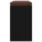 Preview: Schuhbank Schwarz 103x30x48 cm Holzwerkstoff