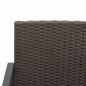Preview: Gartenbank 3-Sitzer mit Kissen Braun PP-Rattan