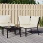 Preview: ARDEBO.de - Gartenstuhl mit Sandfarbigen Kissen 76x76x79 cm Stahl