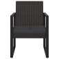 Preview: Gartensessel mit Kissen Schwarz Poly Rattan