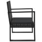Preview: Gartensessel mit Kissen Schwarz Poly Rattan