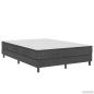 Preview: Boxspring-Bettgestell Grau Stoff 140x200 cm