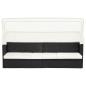 Preview: Gartensofa mit Sonnendach Schwarz Poly Rattan