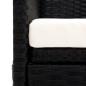 Preview: Gartensofa mit Sonnendach Schwarz Poly Rattan