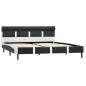 Preview: Bettgestell mit LED Grau Kunstleder 140x200 cm