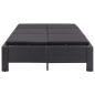 Preview: 2-Personen-Sonnenliege mit Auflage Schwarz Poly Rattan