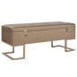 Preview: ARDEBO.de - Bank mit Staufach 105 cm Beige Samt