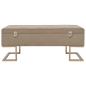 Preview: Bank mit Staufach 105 cm Beige Samt