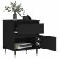 Preview: Nachttisch Schwarz 40x35x50 cm Holzwerkstoff