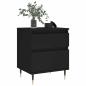 Preview: Nachttisch Schwarz 40x35x50 cm Holzwerkstoff