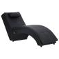 Preview: Massage Chaiselongue mit Kissen Schwarz Kunstleder