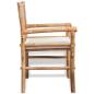 Preview: 3-tlg. Bistro-Set mit Auflagen Bambus