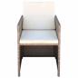 Preview: Gartenst?hle 2 Stk. mit Polstern und Kissen Poly Rattan Beige