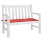 Preview: Gartenbank-Auflage Rot 100x50x3 cm Oxford-Gewebe