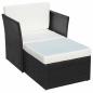 Preview: Gartensessel mit Fu?hocker Poly Rattan Schwarz