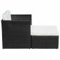 Preview: Gartensessel mit Fu?hocker Poly Rattan Schwarz