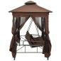 Preview: Pavillon Umwandelbare Schaukelbank Kaffeebraun
