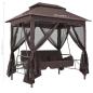 Preview: Pavillon Umwandelbare Schaukelbank Kaffeebraun