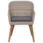 Preview: Gartenstühle mit Polstern 2 Stk. Poly Rattan Braun