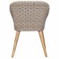 Preview: Gartenstühle mit Polstern 2 Stk. Poly Rattan Braun