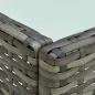 Preview: 4-tlg. Garten-Lounge-Set mit Auflagen Poly Rattan Grau