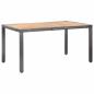 Preview: 7-tlg. Garten-Essgruppe mit Auflagen Poly Rattan Grau