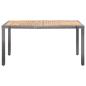 Preview: 7-tlg. Garten-Essgruppe mit Auflagen Poly Rattan Grau