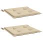 Preview: Gartenstuhl-Kissen 2 Stk. Beige 50x50x3 cm Oxford-Gewebe