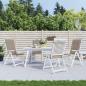 Preview: ARDEBO.de - Gartenstuhlauflagen für Hochlehner 4Stk. Taupe 120x50x3cm Stoff