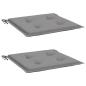 Preview: Gartenstuhl-Kissen 2 Stk. Grau 50x50x3 cm Oxford-Gewebe