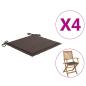 Preview: ARDEBO.de - Gartenstuhl-Kissen 4 Stk. Taupe 40x40x3 cm Oxford-Gewebe