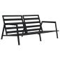 Preview: 5-tlg. Garten-Lounge-Set mit Auflagen Aluminium Dunkelgrau