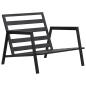 Preview: 5-tlg. Garten-Lounge-Set mit Auflagen Aluminium Dunkelgrau