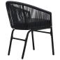 Preview: Gartenstühle 2 Stk. Schwarz PE-Rattan