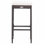 Preview: 7-tlg. Gartenbar-Set mit Auflagen Poly Rattan Braun