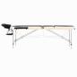 Preview: Massageliege Klappbar 3-Zonen Aluminiumgestell Schwarz Beige