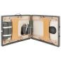 Preview: Massagetisch mit 2 Zonen Holzrahmen Anthrazit 186×68 cm