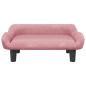 Preview: Hundebett Rosa 70x40x24 cm Samt