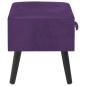 Preview: Nachttisch Dunkellila 40x35x40 Samt