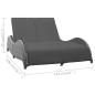 Preview: Doppel-Sonnenliege mit Auflage Poly Rattan Anthrazit