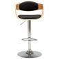 Preview: Barhocker Schwarz Bugholz und Kunstleder