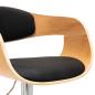 Preview: Barhocker Schwarz Bugholz und Kunstleder