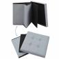 Preview: Hocker mit Stauraum Hellgrau Leinenoptik