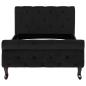 Preview: Bettgestell Schwarz Samt 90 x 200 cm
