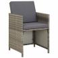 Preview: Gartenst?hle 2 Stk. mit Auflagen Poly Rattan Grau