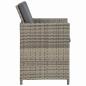 Preview: Gartenst?hle 2 Stk. mit Auflagen Poly Rattan Grau