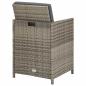 Preview: Gartenst?hle 2 Stk. mit Auflagen Poly Rattan Grau
